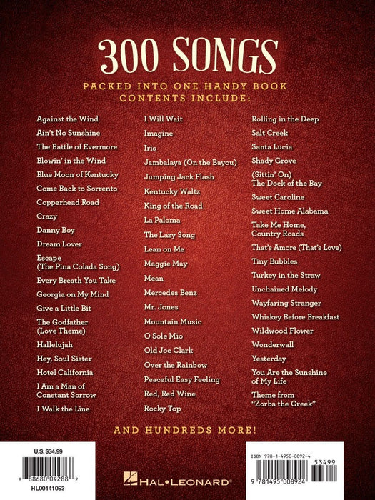 The Hal Leonard Mandolin Fake Book 300 Songs 曼陀林琴 | 小雅音樂 Hsiaoya Music