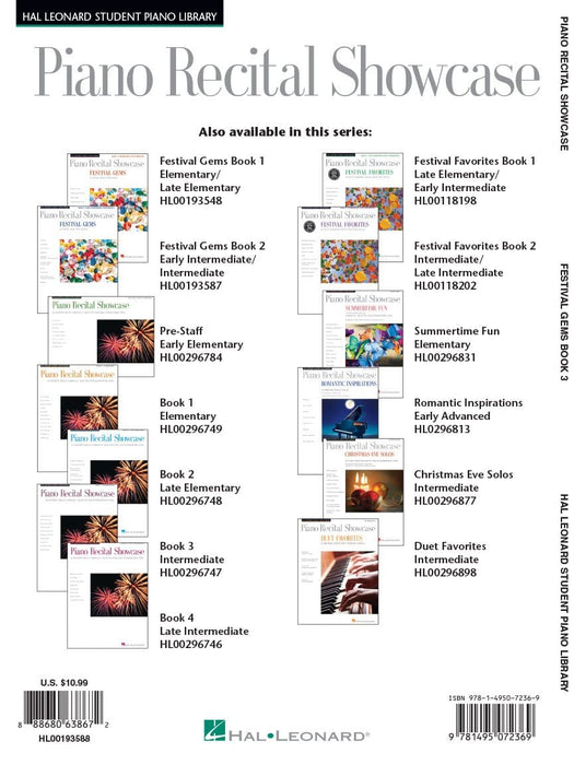 Festival Gems Book 3 - 8 Outstanding NFMC Late Intermediate/Early Advanced Solos Piano Recital Showcase 獨奏 鋼琴 | 小雅音樂 Hsiaoya Music