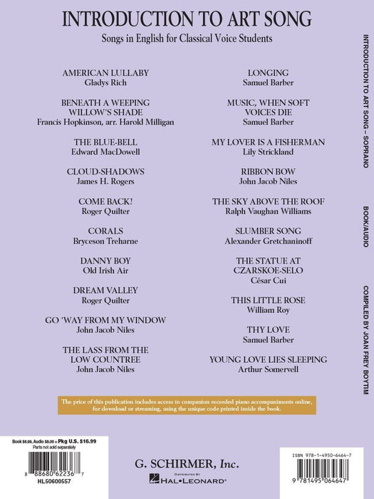 Introduction to Art Song for Soprano Songs in English for Classical Voice Students 導奏 藝術歌曲 古典 | 小雅音樂 Hsiaoya Music