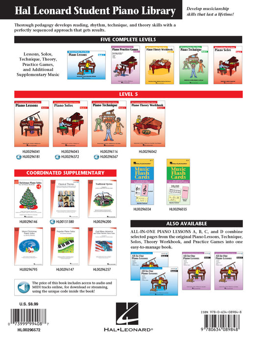 Piano Solos Book 5 - Book/Online Audio Hal Leonard Student Piano Library 鋼琴 獨奏 鋼琴 | 小雅音樂 Hsiaoya Music