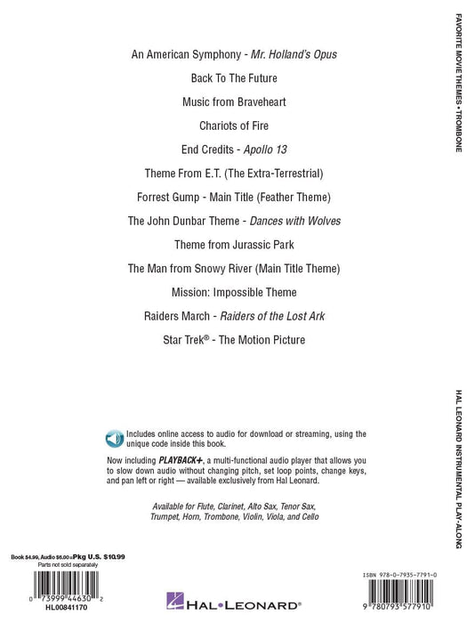 Favorite Movie Themes for Trombone with Play-Along Tracks 長號 | 小雅音樂 Hsiaoya Music