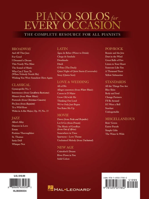 Piano Solos for Every Occasion The Complete Resource for All Pianists 鋼琴 獨奏 | 小雅音樂 Hsiaoya Music