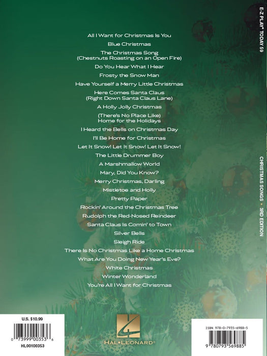 Christmas Songs - 3rd Edition E-Z Play Today Volume 59 | 小雅音樂 Hsiaoya Music