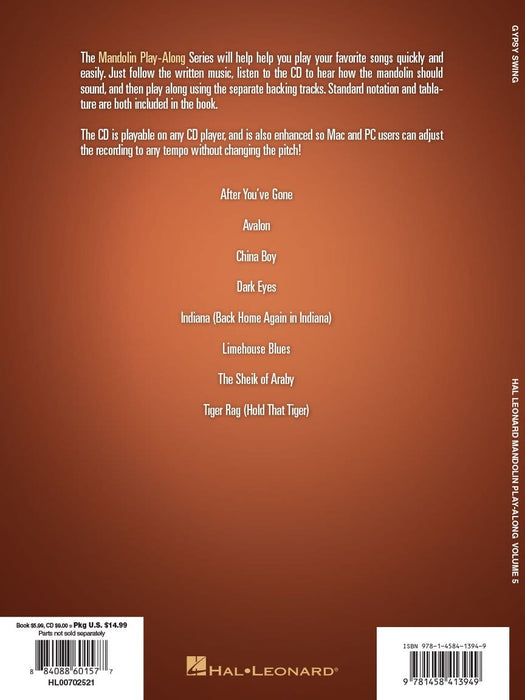 Gypsy Swing Mandolin Play-Along Volume 5 曼陀林琴 | 小雅音樂 Hsiaoya Music