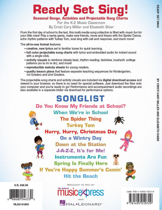 Ready Set Sing! Seasonal Songs, ACtivities and Projectable Song Charts | 小雅音樂 Hsiaoya Music