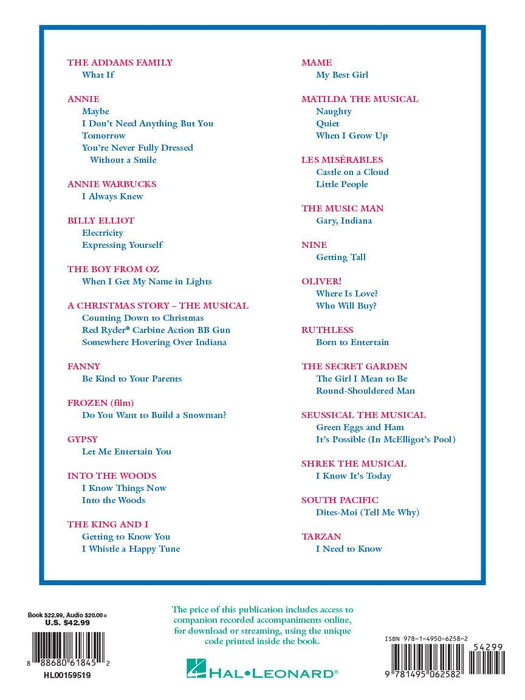 Singer's Musical Theatre Anthology - Children's Edition Book with Online Audio | 小雅音樂 Hsiaoya Music