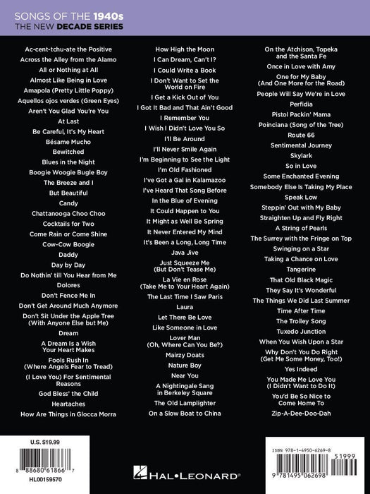 Songs of the 1940s - The New Decade Series E-Z Play® Today Volume 364 | 小雅音樂 Hsiaoya Music