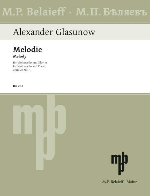 Melody op. 20/1 D major 葛拉祖諾夫 旋律 大調 大提琴加鋼琴 | 小雅音樂 Hsiaoya Music