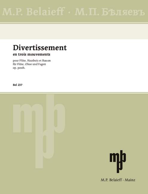 Divertimento op. posth. in three movements 木管三重奏 嬉遊曲樂章 | 小雅音樂 Hsiaoya Music