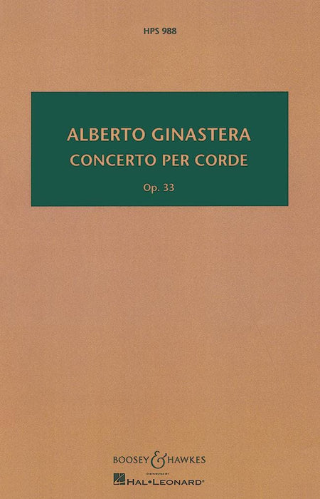 Concerto per Corde op. 33 希納斯特拉 協奏曲 總譜 博浩版 | 小雅音樂 Hsiaoya Music