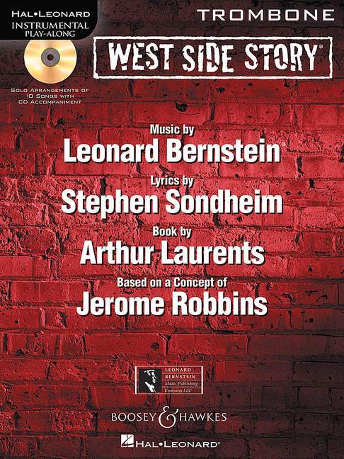 West Side Story Play-Along Solo arrangements of 10 songs with CD accompaniment 伯恩斯坦．雷歐納德 西城故事 編曲 歌 伴奏 長號 一把以上 博浩版 | 小雅音樂 Hsiaoya Music