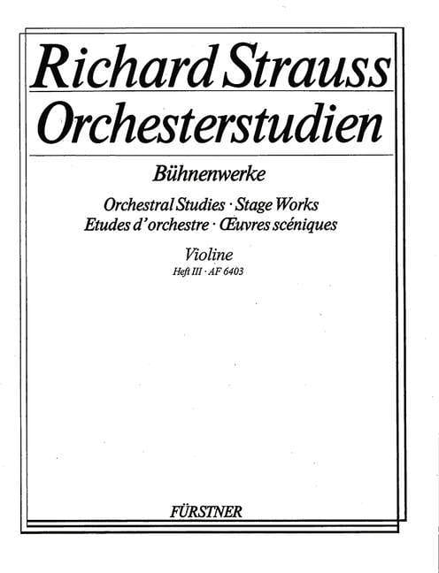 Orchestral Studies Stage Works: Violin I Vol. 3 Der Rosenkavalier 史特勞斯理查 管弦樂團 小提琴 玫瑰騎士 小提琴練習曲 博浩版 | 小雅音樂 Hsiaoya Music