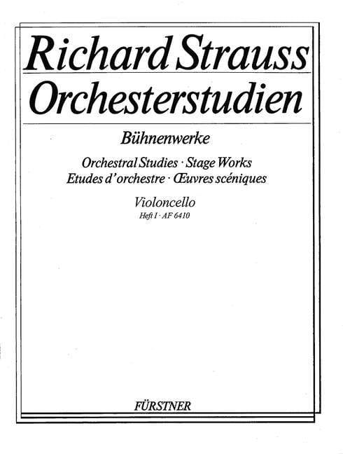 Orchestral Studies Stage Works: Cello Vol. 1 Guntram - Feuersnot 史特勞斯理查 管弦樂團 大提琴 貢特拉姆火荒 大提琴練習曲 博浩版 | 小雅音樂 Hsiaoya Music