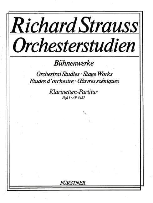 Orchestral Studies Stage Works: Clarinet Vol. 1 Guntram - Feuersnot - Salome 史特勞斯理查 管弦樂團 貢特拉姆火荒莎樂美 豎笛教材 博浩版 | 小雅音樂 Hsiaoya Music