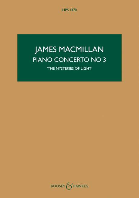 Piano Concerto No. 3 The Mysteries of Light 麥克米倫．詹姆士 鋼琴協奏曲 神秘劇 總譜 博浩版 | 小雅音樂 Hsiaoya Music