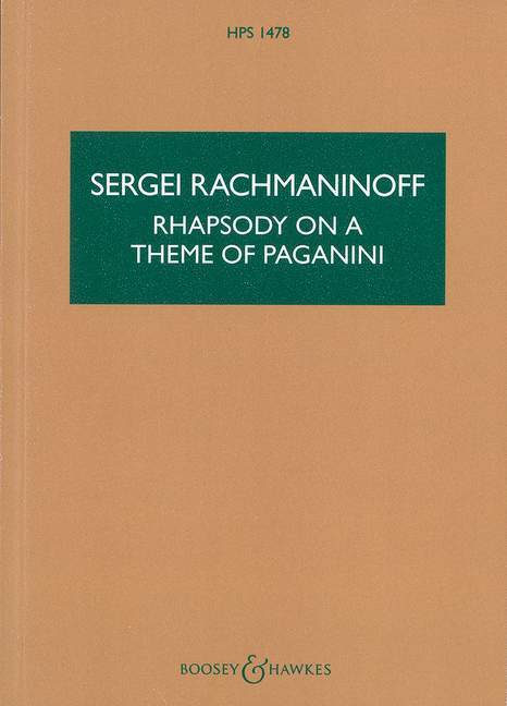 Rhapsody on a Theme of Paganini op. 43 拉赫瑪尼諾夫 帕格尼尼主題狂想曲 總譜 博浩版 | 小雅音樂 Hsiaoya Music