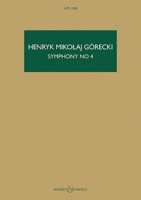 Symphony No. 4 op. 85 (Tansman Episodes) 哥雷茨基 交響曲 總譜 博浩版 | 小雅音樂 Hsiaoya Music