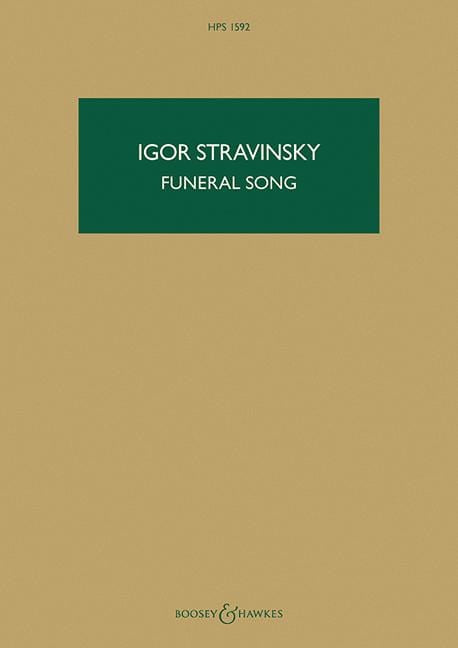 Funeral Song op. 5 斯特拉溫斯基．伊果 歌 總譜 博浩版 | 小雅音樂 Hsiaoya Music