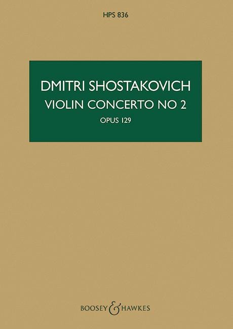 Violin Concerto No. 2 in C# major op. 129 蕭斯塔科維契．德米特里 小提琴協奏曲 大調 總譜 博浩版 | 小雅音樂 Hsiaoya Music