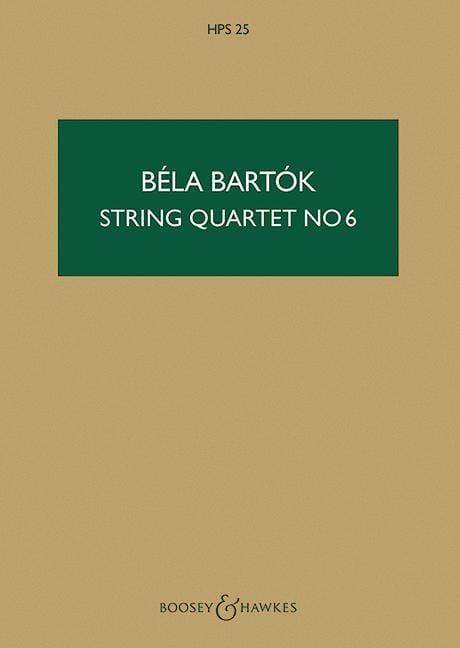 String Quartet No. 6 巴爾托克 弦樂四重奏 總譜 博浩版 | 小雅音樂 Hsiaoya Music