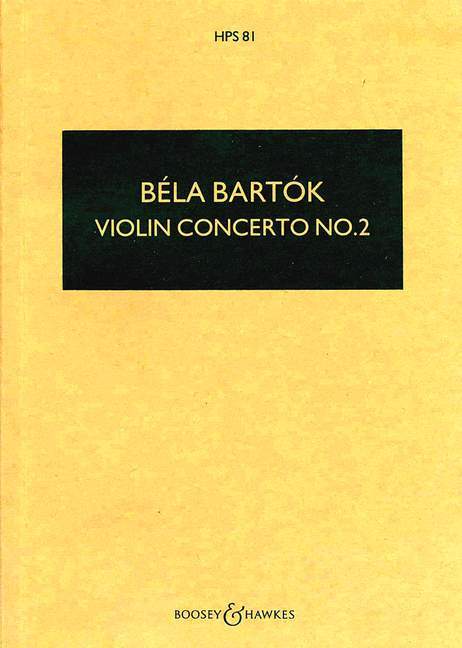 Violin Concerto No. 2 巴爾托克 小提琴協奏曲 總譜 博浩版 | 小雅音樂 Hsiaoya Music