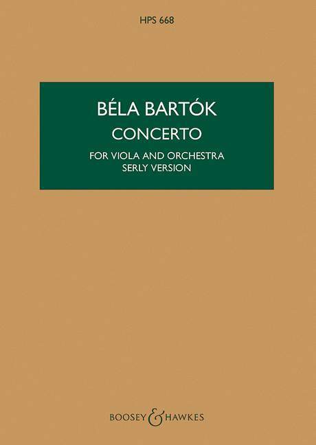 Viola Concerto op. posth. 巴爾托克 中提琴協奏曲 總譜 博浩版 | 小雅音樂 Hsiaoya Music