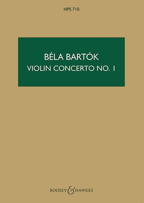 Violin Concerto No. 1 op. posth. 巴爾托克 小提琴協奏曲 總譜 博浩版 | 小雅音樂 Hsiaoya Music