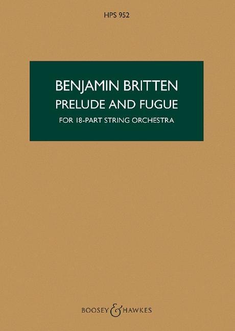 Prelude and Fugue op. 29 布瑞頓 前奏曲復格曲 總譜 博浩版 | 小雅音樂 Hsiaoya Music