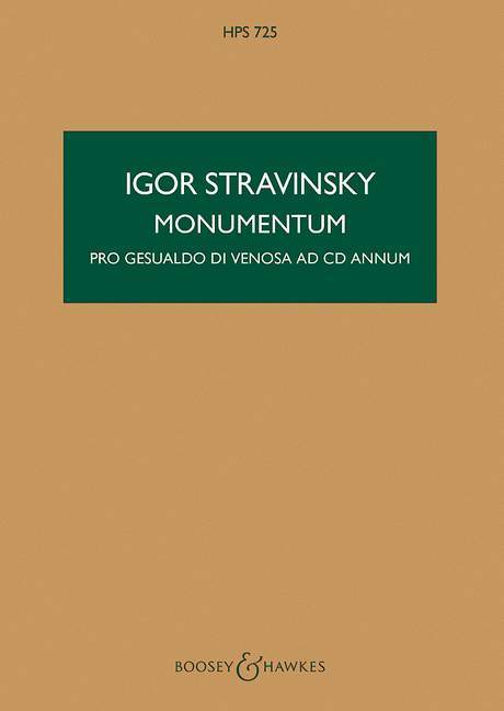 Monumentum pro Gesualdo di Venosa ad CD annum 斯特拉溫斯基．伊果 總譜 博浩版 | 小雅音樂 Hsiaoya Music