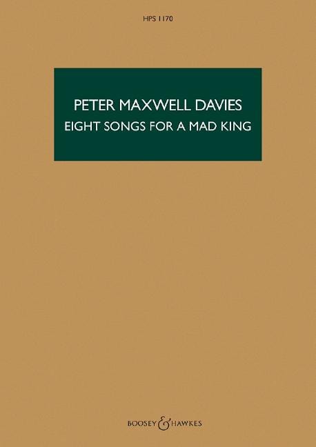 Eight Songs for a Mad King Music-theatre works 馬克斯威爾．戴維斯 歌 總譜 博浩版 | 小雅音樂 Hsiaoya Music