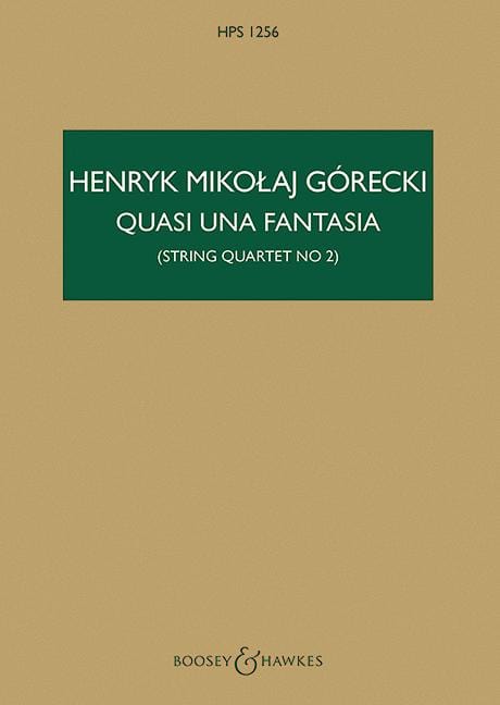 Quasi una fantasia op. 64 String Quartet No. 2 哥雷茨基 幻想曲 弦樂四重奏 總譜 博浩版 | 小雅音樂 Hsiaoya Music
