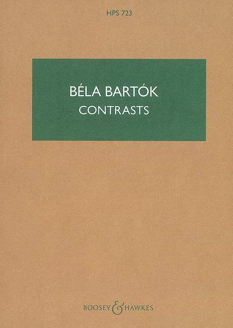 Contrasts Corrected Edition 2002 巴爾托克 對比 總譜 博浩版 | 小雅音樂 Hsiaoya Music
