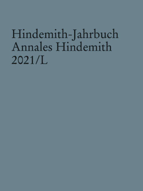 Hindemith-Jahrbuch Vol. 50 Annales Hindemith 2021/L 朔特版 | 小雅音樂 Hsiaoya Music