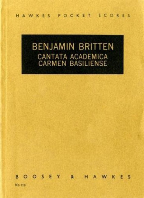 Cantata Academica op. 62 Carmen Basiliense 布瑞頓 學院康塔塔 卡門 總譜 博浩版 | 小雅音樂 Hsiaoya Music