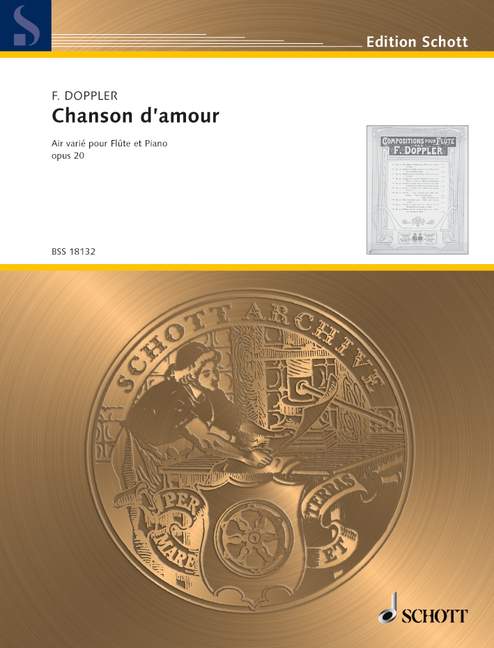 Chanson d'amour op. 20 Air varié 多普勒．阿伯特‧弗朗茲 長笛加鋼琴 朔特版 | 小雅音樂 Hsiaoya Music