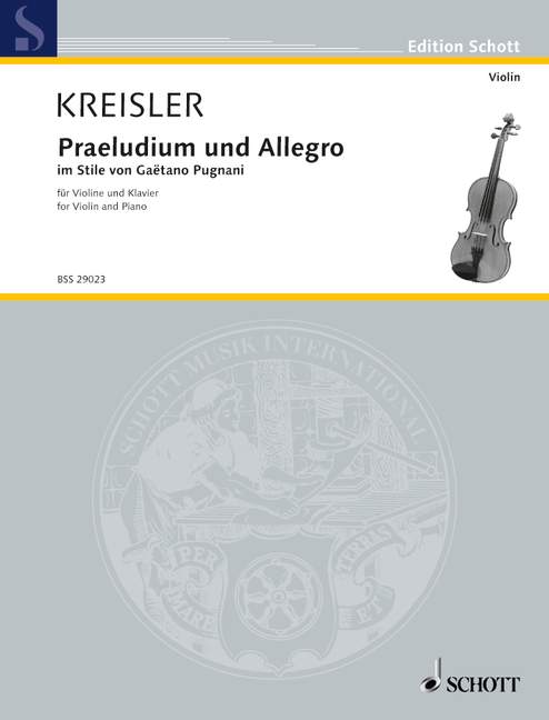 Praeludium and Allegro in Style of Gaetano Pugnani 克萊斯勒 前奏與快板風格 小提琴加鋼琴 朔特版 | 小雅音樂 Hsiaoya Music