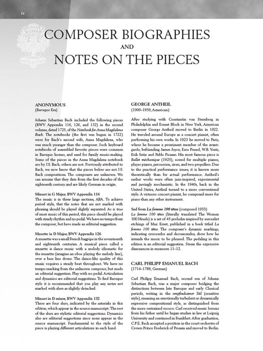 Three Centuries of Piano Music: 18th, 19th & 20th Centuries Early Intermediate Level Schirmer Performance Editions 鋼琴 | 小雅音樂 Hsiaoya Music