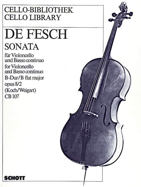 Sonata op. 8 No. 2 Bb Major 費許 奏鳴曲 大調 大提琴加鋼琴 朔特版 | 小雅音樂 Hsiaoya Music
