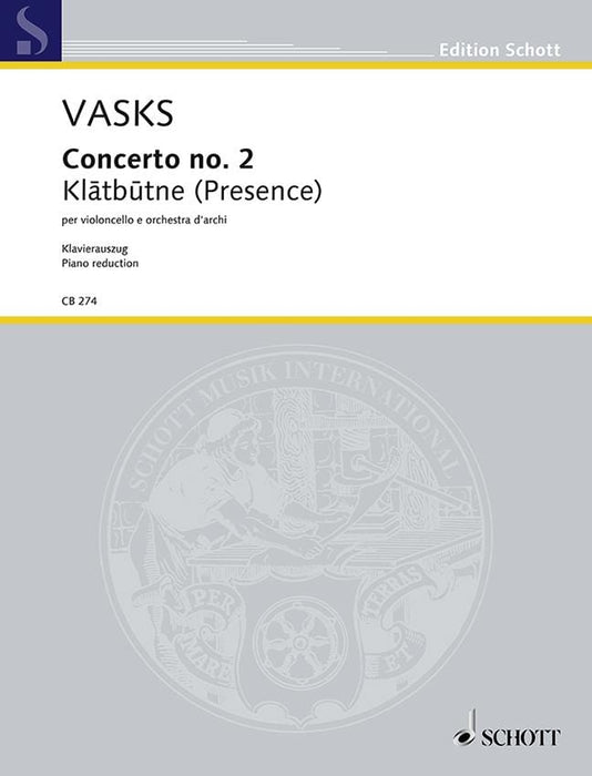 Concerto no. 2 Klatbutne (Presence) 瓦斯克斯 協奏曲 大提琴加鋼琴 朔特版 | 小雅音樂 Hsiaoya Music