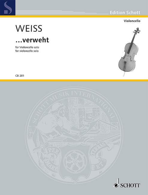 verweht for violoncello solo 魏斯 大提琴 大提琴獨奏 朔特版 | 小雅音樂 Hsiaoya Music
