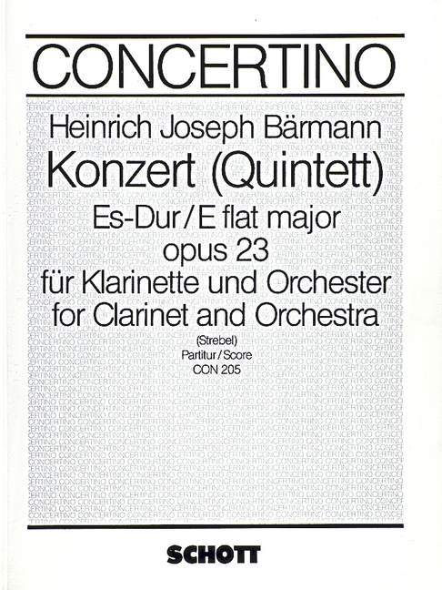 Concerto (Quintett) Eb major op. 23 協奏曲五重奏 大調 豎笛加管弦樂團 朔特版 | 小雅音樂 Hsiaoya Music