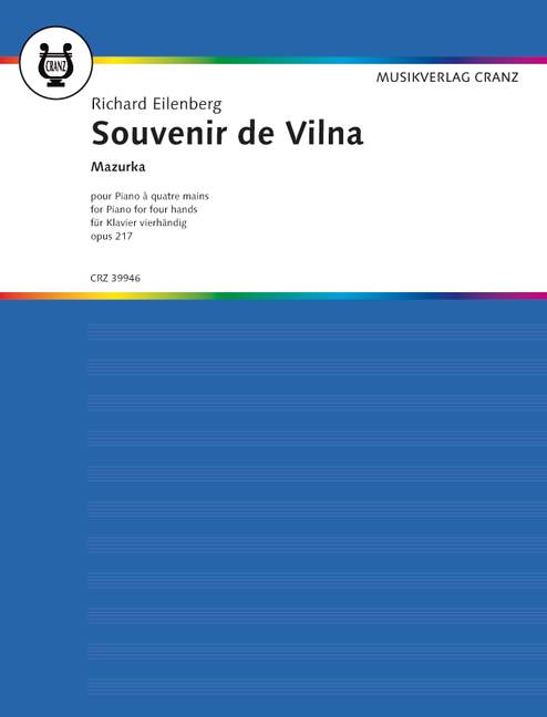 Souvenir de Vilna op. 217 Mazurka de Salon 艾連堡 馬祖卡 4手聯彈(含以上) | 小雅音樂 Hsiaoya Music
