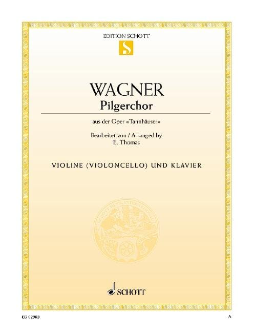 Pilgerchor (Chor der älteren Pilger) 華格納．理查 大提琴加鋼琴 朔特版 | 小雅音樂 Hsiaoya Music