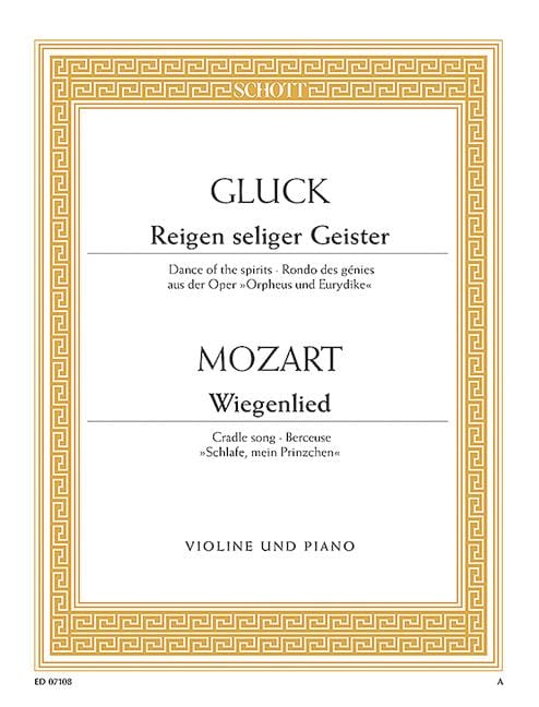 Reigen seliger Geister / Wiegenlied (attributed to Mozart) KV 350 小提琴加鋼琴 朔特版 | 小雅音樂 Hsiaoya Music