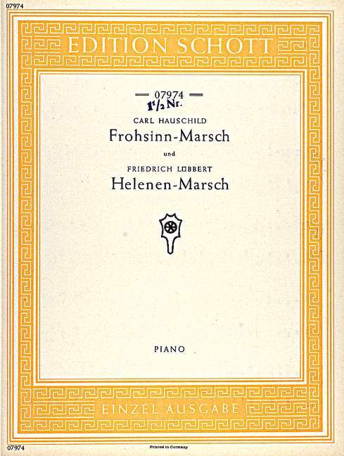 Frohsinn-Marsch / Helenen-Marsch 鋼琴獨奏 朔特版 | 小雅音樂 Hsiaoya Music