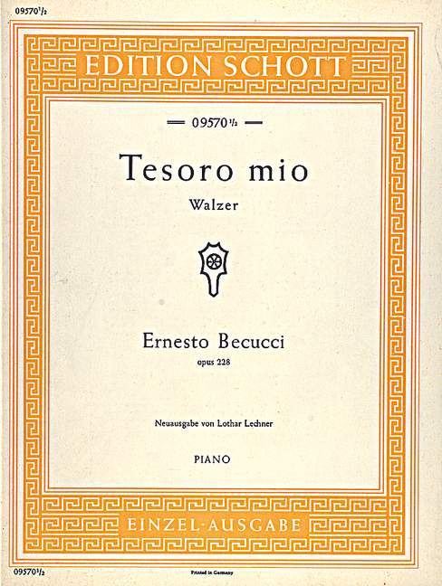 Tesoro mio D major op. 228 Waltz 大調 圓舞曲 鋼琴獨奏 朔特版 | 小雅音樂 Hsiaoya Music