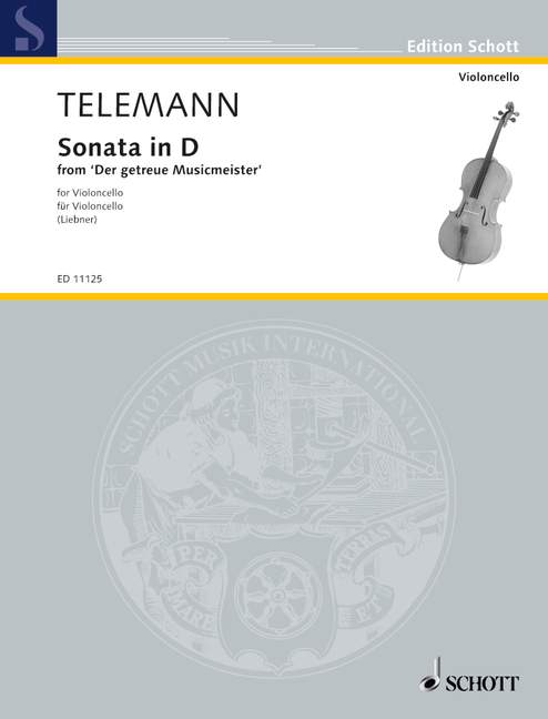 Sonata in D from Der getreue Musicmeister 泰勒曼 奏鳴曲 大提琴獨奏 朔特版 | 小雅音樂 Hsiaoya Music