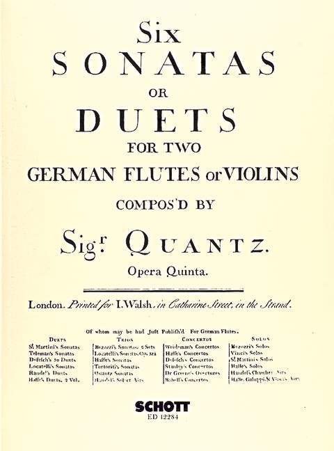 Six Sonatas or Duets 況茲 奏鳴曲二重奏 雙小提琴 朔特版 | 小雅音樂 Hsiaoya Music