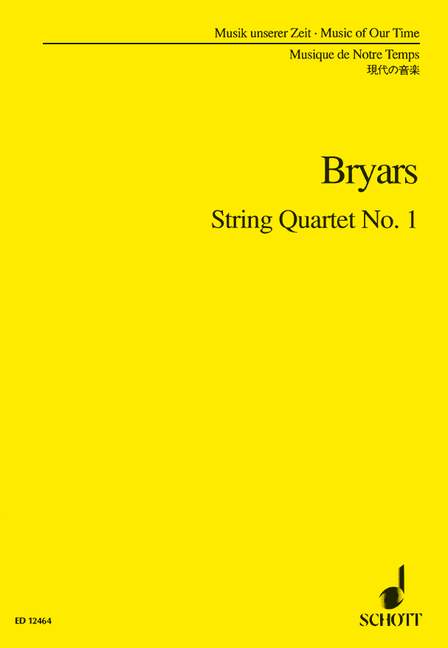 String Quartet No. 1 Between the National and the Bristol 布萊亞斯 弦樂四重奏 總譜 朔特版 | 小雅音樂 Hsiaoya Music