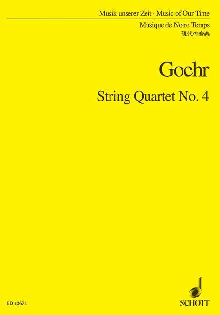 String Quartet No. 4 op. 52 In memoriam John Ogdon 哥爾．亞力山大 弦樂四重奏 總譜 朔特版 | 小雅音樂 Hsiaoya Music